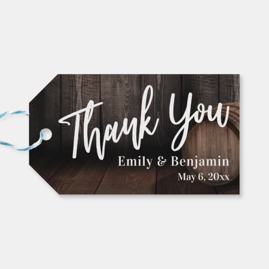 ありがとうごカジュアルざい木製の樽 ギフトタグ (裏面横)