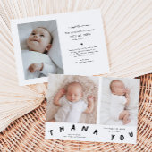 ありがとうごタイポグラフィ誕生発表写真 案内状