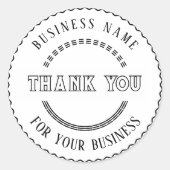 ありがとうごヴィンテージパーソナライズされたシール ラウンドシール (正面)