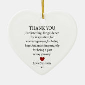 ありがとうご形見 |ありパーソナライズされたがとう セラミックオーナメント (正面)