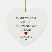 ありがとうご形見 |ありパーソナライズされたがとう セラミックオーナメント (裏面)