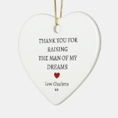 ありがとうご形見 |ありパーソナライズされたがとう セラミックオーナメント (左)