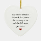 ありがとうご形見 |ありパーソナライズされたがとう セラミックオーナメント (正面)