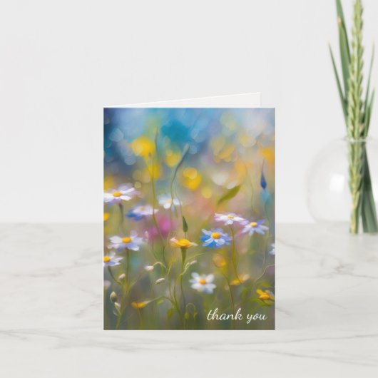 ありがとうご悔やみや弔慰ワイルドフラワーファミリー カード (正面)