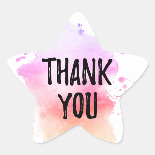 ありがとうご案内 星シール (正面)