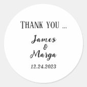 ありがとうご結婚ざいます ラウンドシール (正面)
