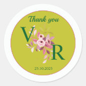 ありがとうご結婚ざいます ラウンドシール (正面)