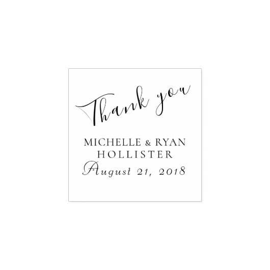 ありがとうご結婚ざいまパーソナライズされた ラバースタンプ (インプリント)