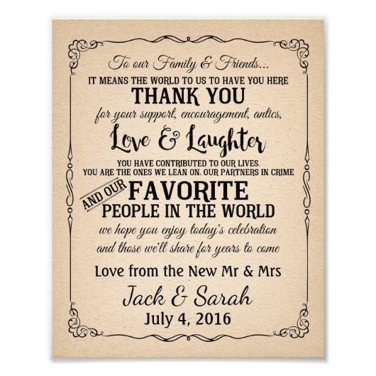 ありがとうご結婚ざいま フォトプリント            (正面)