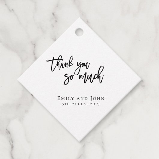 ありがとうご結婚ざい フェイバータグ (正面)