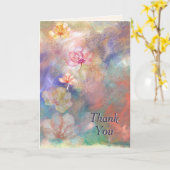 ありがとうご絵を描抽象芸術と花 カード (黄色い花)