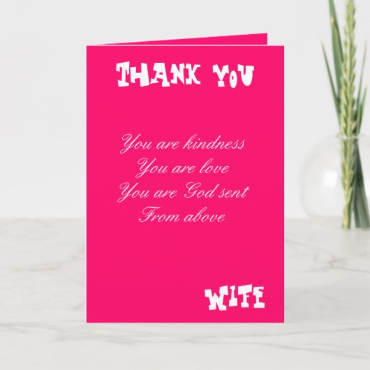 ありがとうご苦労さま奥様あいさつ サンキューカード (正面)