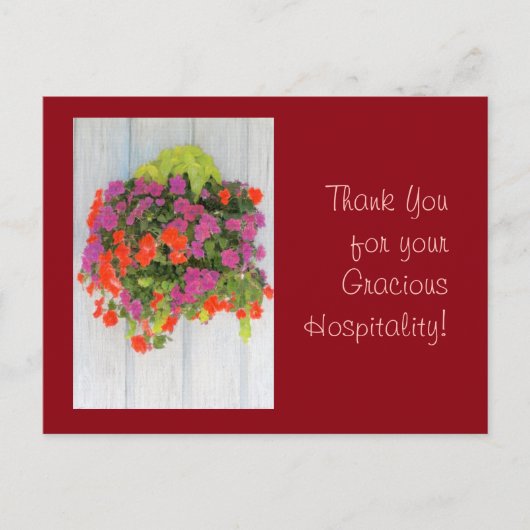 ありがとうご親切ホスピタリティ! ポストカード (正面)