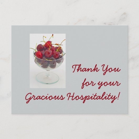 ありがとうご親切ホスピタリティ! ポストカード (正面)
