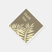 ありがとうご飯の葉シルエット鑑賞 スタンダードカクテルナプキン (角)