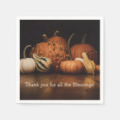 ありがとうすべての恵み | 秋収穫 スタンダードカクテルナプキン (正面)