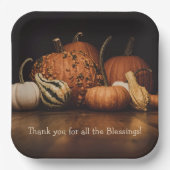 ありがとうすべての恵み | 秋収穫 ペーパープレート (正面)