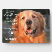 ありがとうすべてペットロス犬メモリアル写真 フォトプラーク (正面)