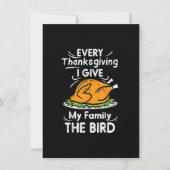 ありがとうと与え家族に鳥を受けおもしろいる 招待状 (正面)