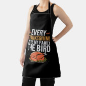 ありがとうと与え家族に鳥を渡す エプロン (インサイチュ)