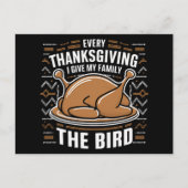 ありがとうと与え家族は鳥が醜い ポストカード (正面)