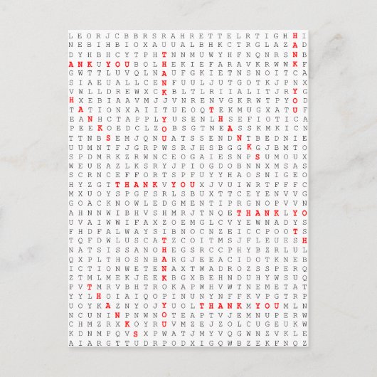 ありがとうと言う感謝のパズル ポストカード (正面)