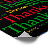 ありがとうと言う感謝のメッセージ ポスター (角)