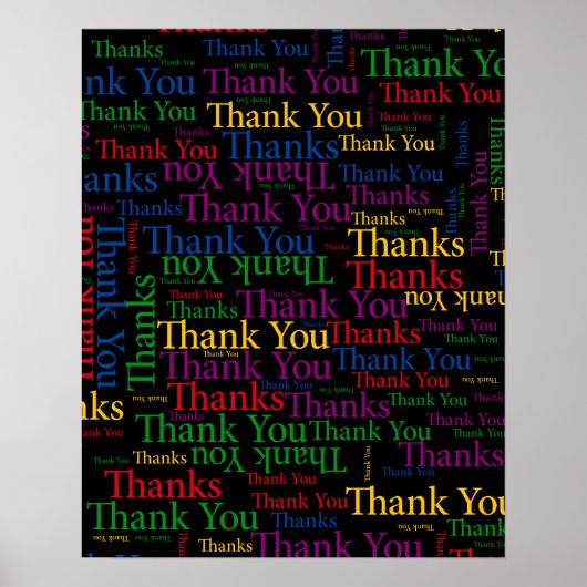 ありがとうと言う感謝のメッセージ ポスター (正面)