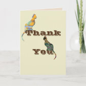 ありがとうねこシッターの介護者の大理石猫ストライプの サンキューカード (正面)