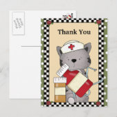 ありがとうねこナース葉書 ポストカード (正面/裏面)