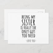 ありがとうね、お姉さん/妹への感謝 ポストカード (正面/裏面)