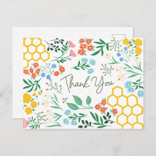 ありがとうのまわりにと野生の花 ポストカード (正面/裏面)