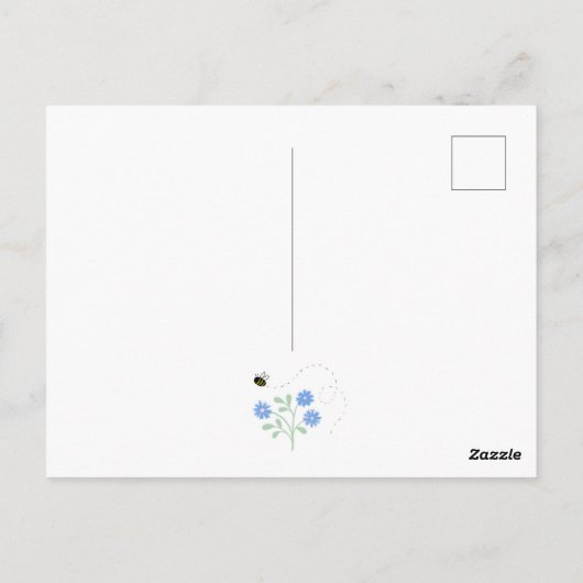 ありがとうのまわりにと野生の花 ポストカード (裏面)