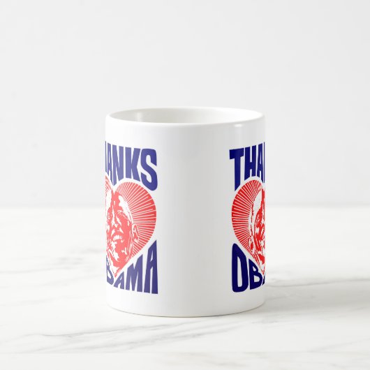 ありがとうのオバマ2のマグ コーヒーマグカップ (中央)