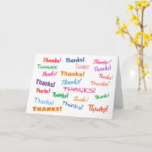 ありがとうのカラフルで明るいおもしろいの陽気な非公式のブランク カード (黄色い花)