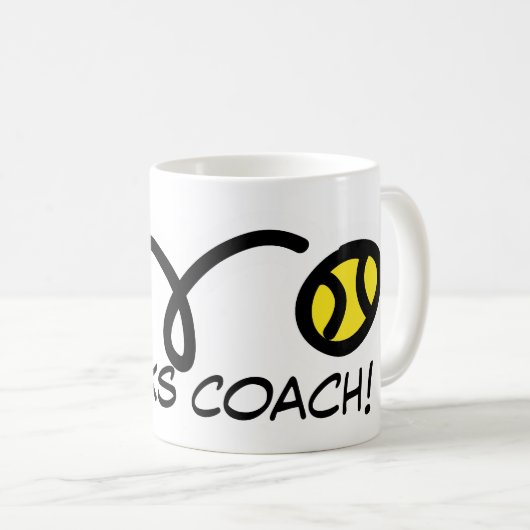 ありがとうのコーチ! テニスのマグ コーヒーマグカップ (正面右)