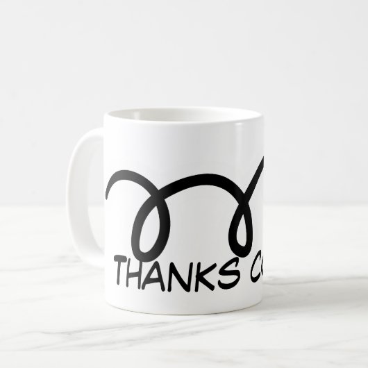 ありがとうのコーチ! テニスのマグ コーヒーマグカップ (正面左)