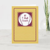 ありがとうのティーボールのコーチ、感謝第1 サンキューカード (正面)