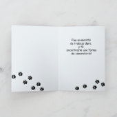 ありがとうの仕事のよくできていたスペイン語、パグ犬 サンキューカード (内部)