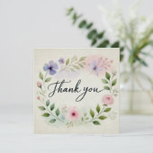 ありがとうの気持ちをプリントしたデザイン 招待状 (スタンド正面)