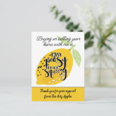 ありがとうの気持ちを込めたギフトボランティアマーケティング手渡し現実的な ポストカード (スタンド正面)