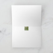 ありがとうの水彩画のオオカミ及びカブス動物の芸術 サンキューカード (内部)