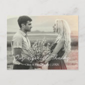 ありがとうの結婚は郵便はがき感謝していしています ポストカード (正面)