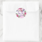 ありがとうの花のステッカー ラウンドシール (バッグ)