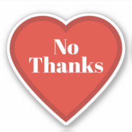 ありがとうはいらない ハートステッカー - 共感できる気分ステッカー シール