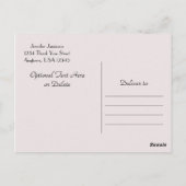 ありがとうはがき淡い色のピンクローズ ポストカード (裏面)