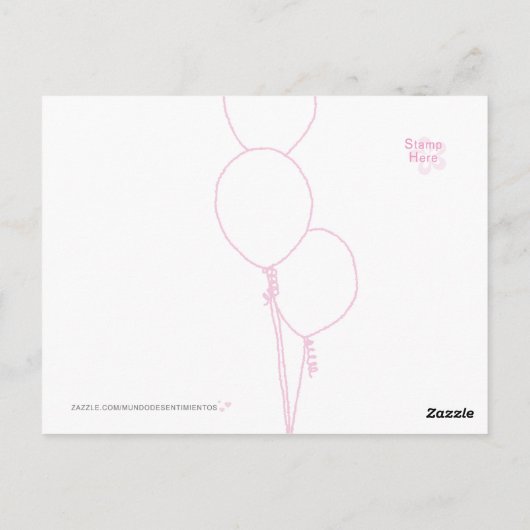 ありがとうはがき – バブルデザイン ポストカード (裏面)