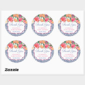 ありがとうはっきりした花模様柑橘系シャワーのお気に入り ラウンドシール (シート)