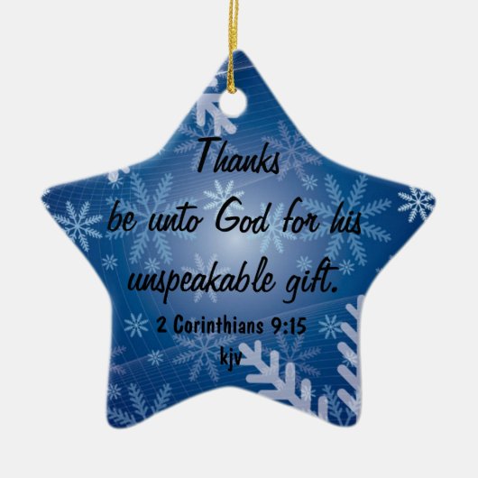 ありがとうは神にあります セラミックオーナメント (正面)