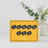 ありがとうアイスホッケーパックカスタムパーソナライズされた ポストカード (スタンド正面)